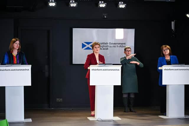 BBC Scotland has confirmed plans to allow the opposition parties to contribute to some of its daily coronavirus briefings in the run up to the election in May. (Photo by Jeff J Mitchell/Getty Images)