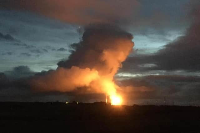 The flaring at Mossmorran earlier this month which led to more than 700 complaints to Scottish Environment Protection Agency (SEPA) Pic: Margaret Paterson