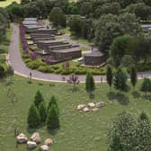 A CGI of how the luxury lodges at the proposed Rutherford Park development should look if the scheme is given the go-ahead.