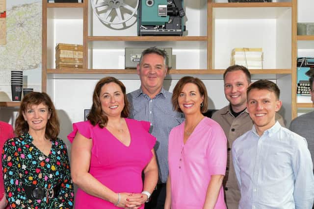 Some of the staff at Glasgow-based communications consultancy Perceptive Communicators.