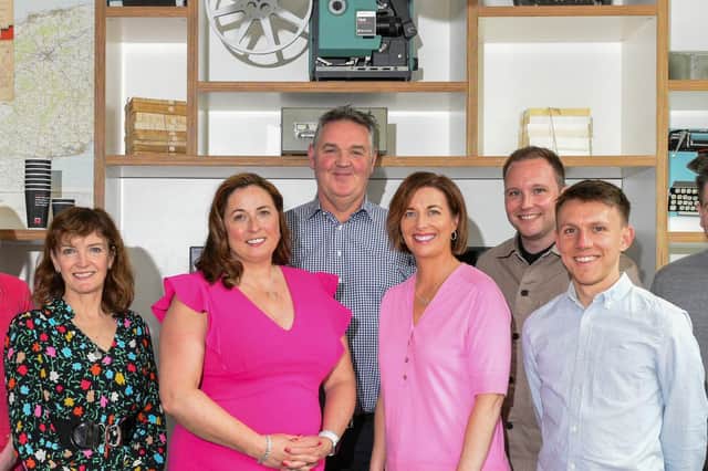 Some of the staff at Glasgow-based communications consultancy Perceptive Communicators.