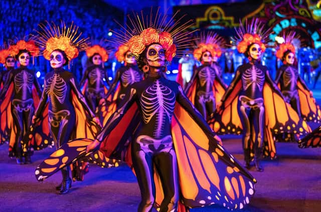 The Day of the Dead from Banda Monumental De Mexico during this year's Royal Edinburgh Military Tattoo. Picture: Jane Barlow/PA Wire