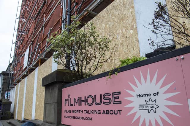 The boarded-up Edinburgh Filmhouse on Lothian Road. Picture: Lisa Ferguson