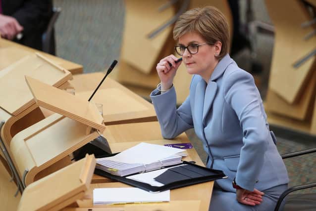 First Minister Nicola Sturgeon during First Minister's Questions.