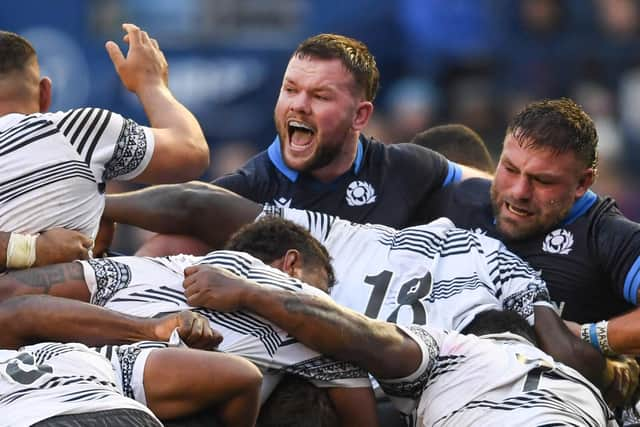 Scotland replacements Ewan Ashman and Rory Sutherland impressed from the bench.   (Photo by Ross MacDonald / SNS Group)