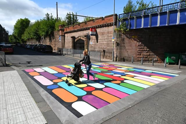 The revamped crossing beside Dumbarton Central Station is one of three in the town. Picture: John Devlin