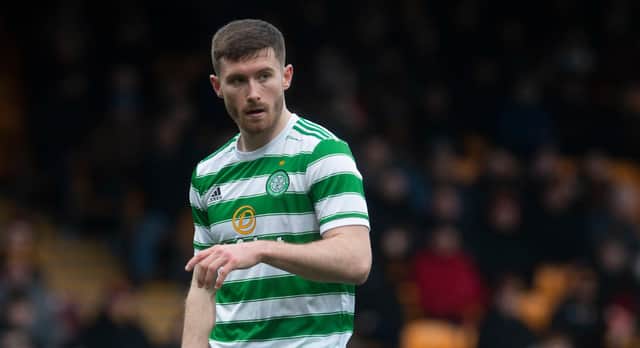 Celtic's Anthony Ralston believes it is "credit" to Ange Postecoglou that his manager has been able to school him in a role that was previously alien to him. (Photo by Craig Foy / SNS Group)