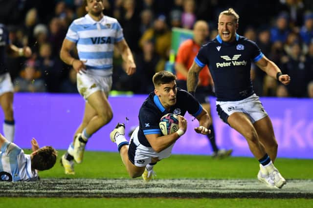 Cam Redpath scored his first Scotland try at the weekend against Argentina.