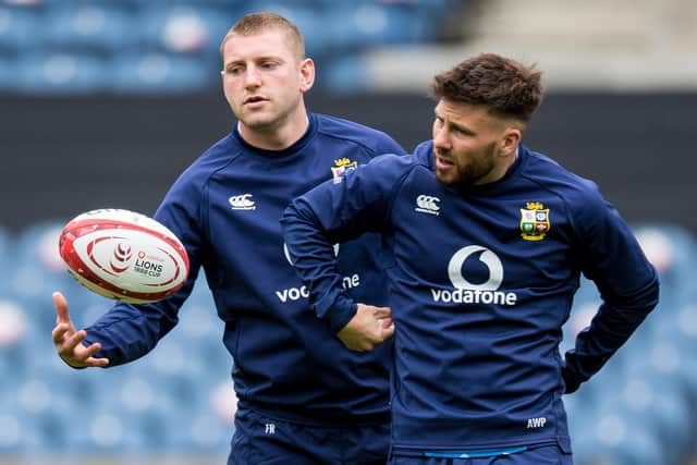 Ali Price, right, and Finn Russell were both part of the British & Irish Lions squad during the summer and are likely to line up for Scotland against England on Saturday. (Photo by Ross Parker / SNS Group)