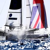 John Gimson and Anna Burnet, from Argyll,  took silver for Team GB in the Nacra 17 Foiling class on day eleven of the Tokyo 2020 Olympic Games. (Photo by Clive Mason/Getty Images)