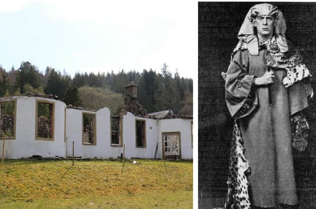 Boleskine House at Foyers near Loch Ness and its former owner, occultist Aleister Crowley. (Picture: SWNS/Creative Commons)