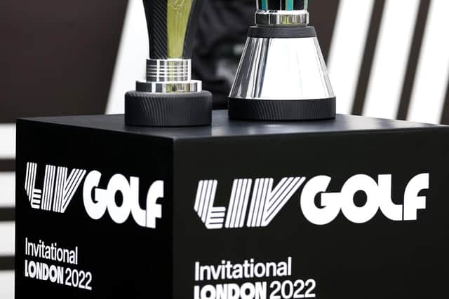 LIV Golf Trophies at the Centurion Club, Hertfordshire. (Pic: Steven Paston/PA Wire)