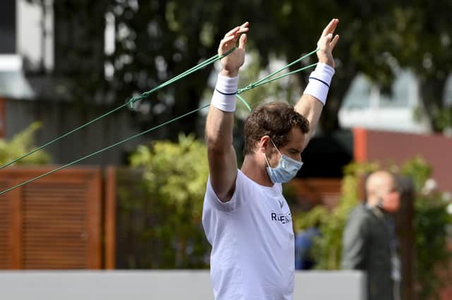 “Maintaining your upper body strength is something else you can do from home,” says Andy Murray.