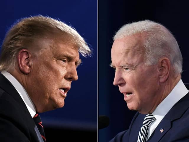 Voters in the America will choose between Donald Trump and Joe Biden on November 3 (Getty Images)