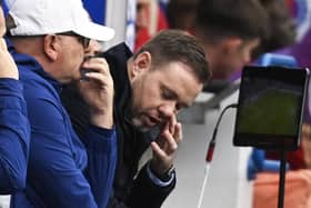 Rangers manager Michael Beale reacts in the dugout during the 3-1 defeat to Aberdeen at Ibrox. (Photo by Rob Casey / SNS Group)