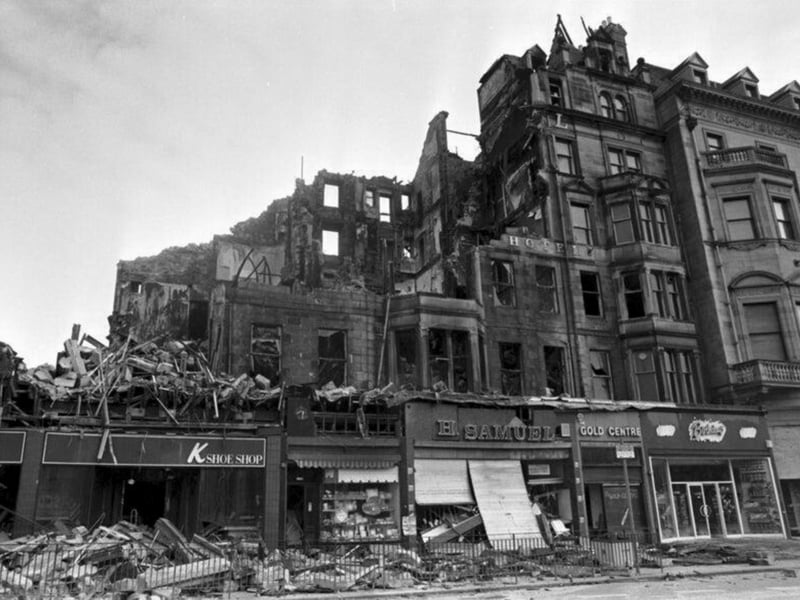 On the evening of June 9, 1991, some youths allegedly broke into the Palace Hotel while it was empty and started the fire that caused massive damage to the building. Sadly this resulted in the gorgeous landmark being torn down out of safety concerns.