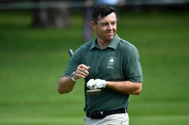 Ireland's Rory McIlroy is three off the lead at the Tokyo Games after he shot 67 in the third round. Picture: AFP via Getty Images