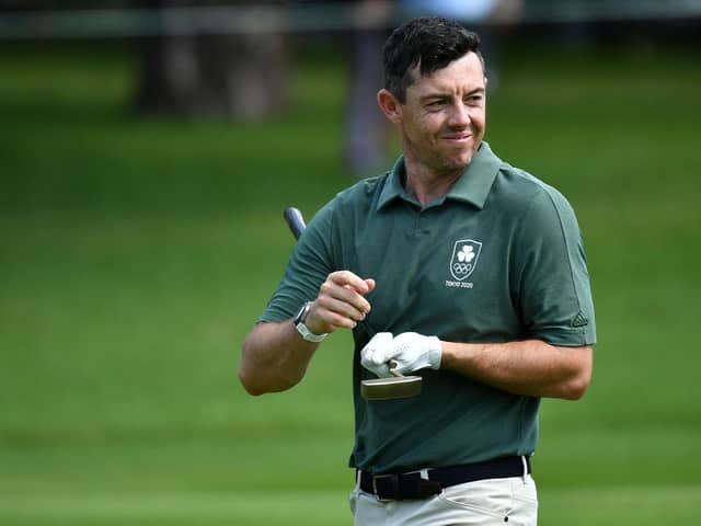 Ireland's Rory McIlroy is three off the lead at the Tokyo Games after he shot 67 in the third round. Picture: AFP via Getty Images