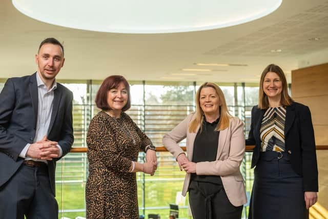 From left: Mark Sterritt of the British Business Bank; WES chair Professor Lynne Cadenhead; Criona Courtney of RBS; and WES CEO Carolyn Currie. Picture: Phil Wilkinson Photography.