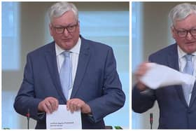 SNP MSP Fergus Ewing rips up up a consultation document on controversial highly protected marine areas (HPMAs) during a debate in the Scottish Parliament