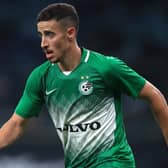 Dolev Haziza of Maccabi Haifa runs with the ball during the UEFA Europa League play-off match between Tottenham Hotspur and Maccabi Haifa on October 01, 2020 (Photo by Adam Davy - Pool/Getty Images)