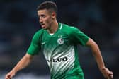 Dolev Haziza of Maccabi Haifa runs with the ball during the UEFA Europa League play-off match between Tottenham Hotspur and Maccabi Haifa on October 01, 2020 (Photo by Adam Davy - Pool/Getty Images)