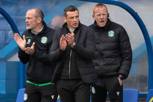 Hibs boss Jack Ross could only applaud Hibs' attacking play.