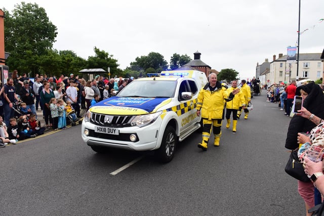 Coastguard volunteers were on hand to get involved with the fun.