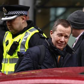 Jason Leitch, the National Clinical Director for Scotland, departs the UK Covid Inquiry. Photo by Jeff J Mitchell/Getty Images.