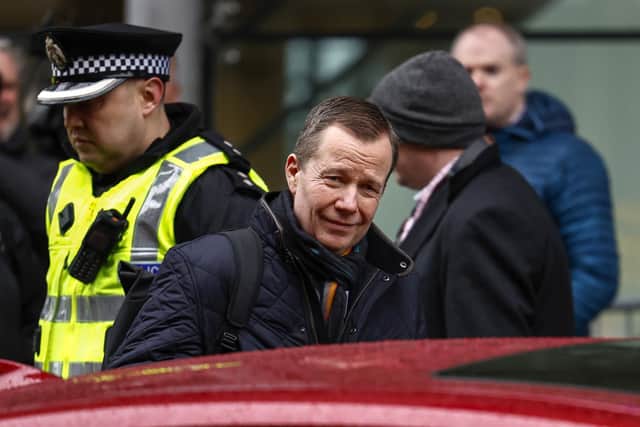 Jason Leitch, the National Clinical Director for Scotland, departs the UK Covid Inquiry. Photo by Jeff J Mitchell/Getty Images.