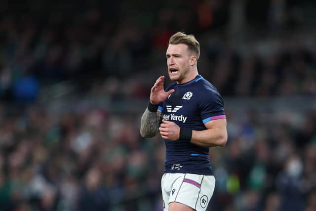 Stuart Hogg took over the Scotland captaincy at the start of the 2020 Six Nations. (Photo by Richard Heathcote/Getty Images)