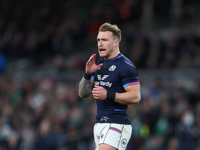 Stuart Hogg took over the Scotland captaincy at the start of the 2020 Six Nations. (Photo by Richard Heathcote/Getty Images)