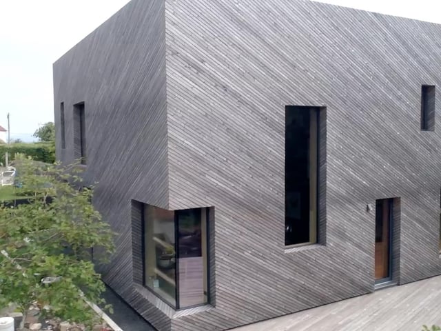 The exterior of Ostro Passive House