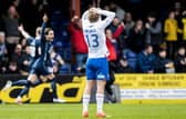 Rangers midfielder Todd Cantwell looks dejected as Josh Sims puts Ross County 3-1 ahead. (Photo by Alan Harvey / SNS Group)