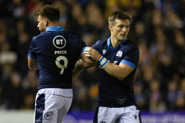 Ali Price, left, and George Horne offer Glasgow Warriors great competition at scrum half. The latter starts against Stormers today.
