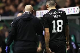 Tom Rogic injured his hamstring during Celtic's 3-1 win over Hibs at Easter Road on Wednesday (Photo by Craig Williamson / SNS Group)