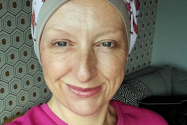 Mags McCaul during her chemotherapy treatment.