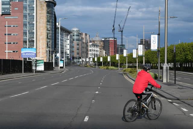 Roads like Broomielaw in Glasgow city centre may not be idyllic cycle routes for much longer. Picture: John Devlin.