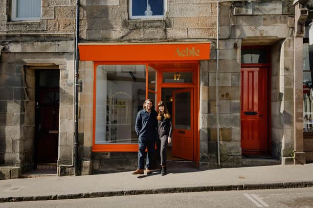 Grant and Jaye Hutchison outside Aeble, Anstruther