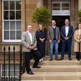Cytomos board: Alan Raymond, Stuart White, Mark Collinbourne, Nicola Broughton, Gino Miele, with Sarah Hardy from Archangels.
