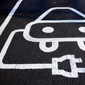 Electric vehicle parking signage. Picture: John Walton/PA Wire