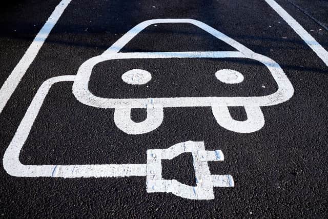 Electric vehicle parking signage. Picture: John Walton/PA Wire