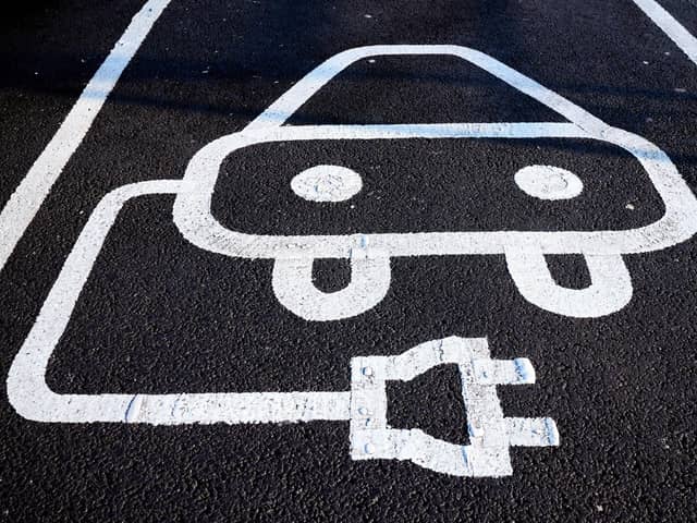 Electric vehicle parking signage. Picture: John Walton/PA Wire