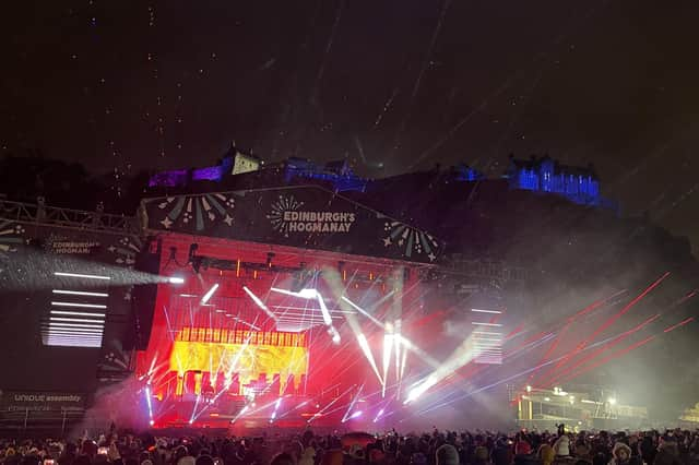 The Pet Shop Boys headlined Edinburgh's Hogmanay festival as the event returned for the first time since 2019.