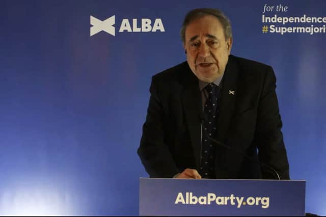 Alex Salmond launches the Alba party last Friday