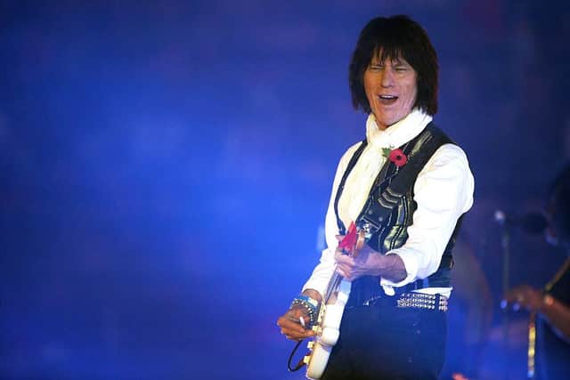Jeff Beck performs at Wembley Stadium in 2014 (Picture: Charlie Crowhurst/Getty Images)