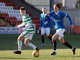 Alex Lowry in action for Rangers B against Celtic B at Pennycars Stadium, Airdrie.  (Photo by Craig Brown / SNS Group)