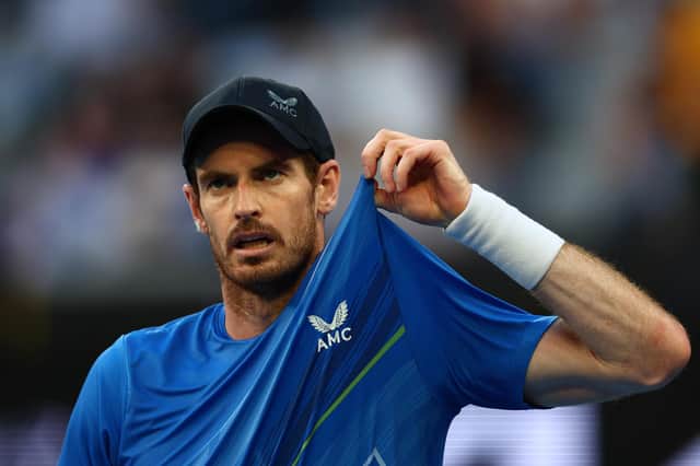 Andy Murray looks on during his second round defeat to Taro Daniel at the Australian Open. (Photo by Clive Brunskill/Getty Images)