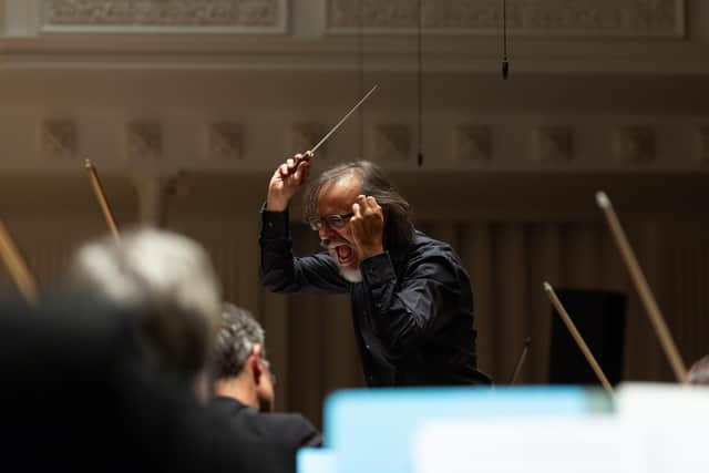 Ilan Volkov conducting the BBC SSO PIC: BBC / Alex Woodward