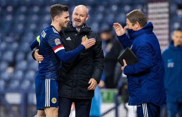 Steve Clarke was happy with the Scotland win over Slovakia. Picture: SNS